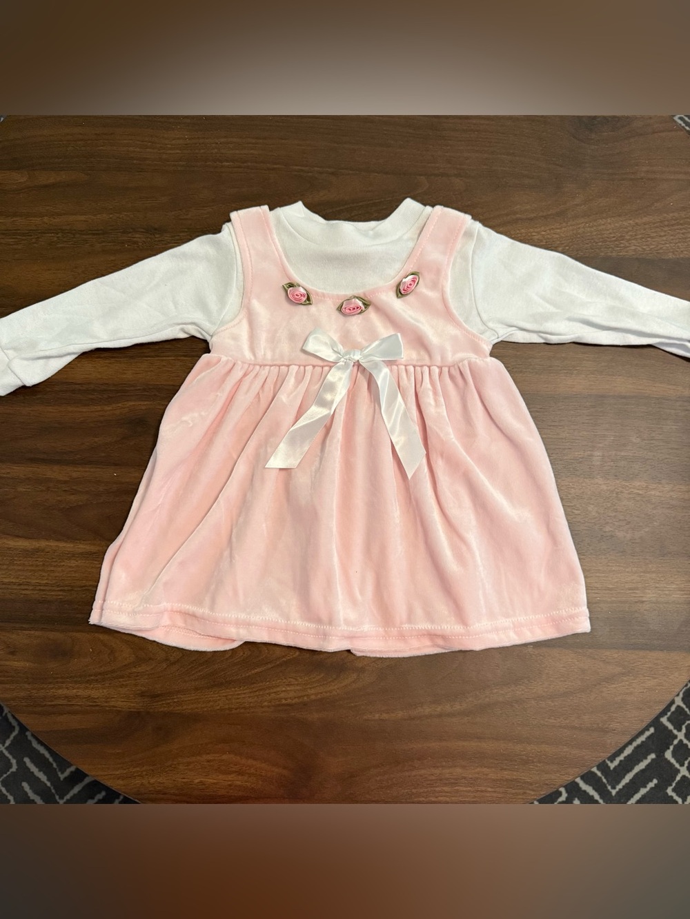Baby girl vintage velvet dress